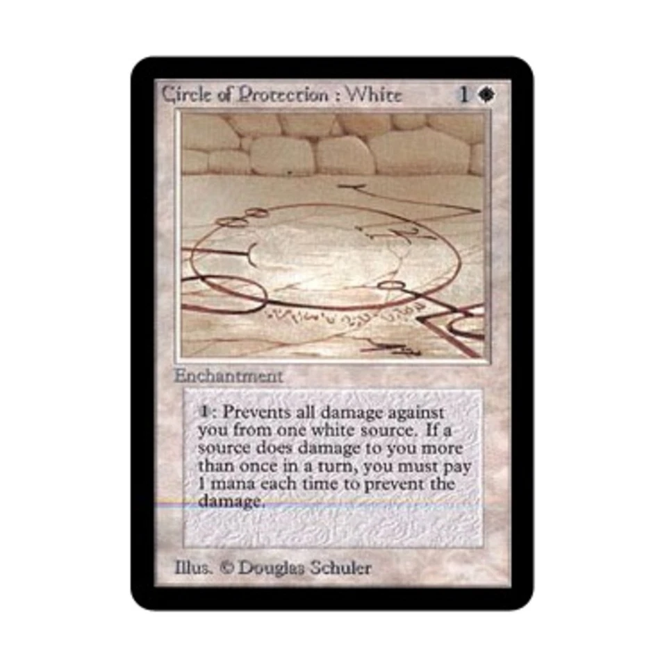 WOTC MtG Alpha Circle of Protection: White (C) EX - Image 1 of 1
