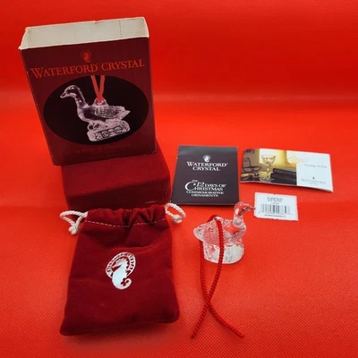 Waterford Cristal 12 Días de Navidad Adorno 2000 Seis Gansos 6ta Edición En Caja Foto 1 de 4
