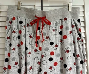 Minnie Mouse pajama bottoms Gray pjs Size XL Classic Jogger Sweat Long Disney - Picture 1 of 7