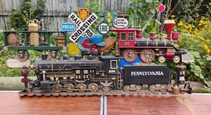 Placa de arte de pared de escena de ferrocarril de tren grande 1973 de colección Burwood Prod Company! - Imagen 1 de 24
