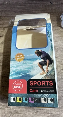 Camera 1080P 12MP Sports Cam Full HD 2.0" Action Cam 30m/98 Waterproof - Image 1 of 4