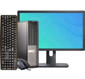 Dell i5 Desktop Computer 3.20GHz 8GB RAM 500GB HD 20/22" LCD Windows 10 PC Wi-Fi - Picture 1 of 4