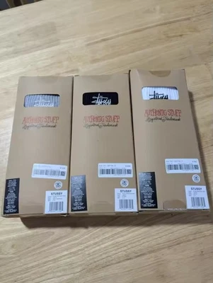 Stussy Stock Crew Socks 3 Pair Pack Black Size 8-13 Cada UNA Pick The Color  - Image 1 of 4