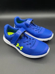 Under Armour UA PS Surge Size 3Y Unisex Blue Neon Yellow *NEW* - Picture 1 of 10