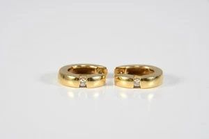 N91Y36- Gold 750 18kt Ohrringe nat. Diamanten zus. ca. 0,05ct - Bild 1 von 12
