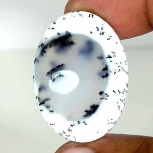 41,20 kt Natürlicher Dendrit Opal Oval Cabochon Lose Edelstein - Bild 1 von 5
