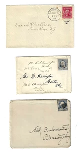 3 Old Covers Sc #219 #319 1-2 Cent Washington Franklin 1890-1908 US C62 - Picture 1 of 4