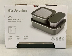 Klean Kanteen Rise Snack Lunch Big Meal Canteen Food Box Set With Divider - Picture 1 of 17
