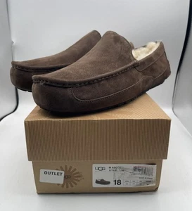Nuevo UGG Ascot Espresso Gamuza Sin Cordones Mocasín Zapatillas Para Hombres Talla 18 / EU 52 - Imagen 1 de 12