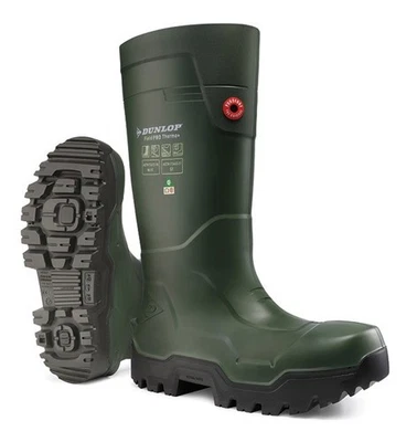 Botas de agua Dunlop PuroFort FieldPro Thermo+ para hombre seguridad trabajo puntera de acero S5