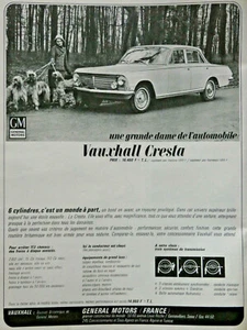 PUBLICITÉ DE PRESSE 1963 LA VAUXHALL CRESTA UNE GRANDE DAME DE L'AUTOMOBILE. - Imagen 1 de 1