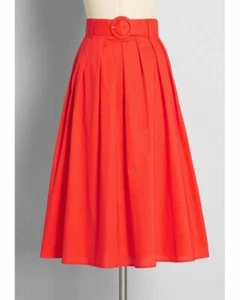 Modcloth x Barbie NWT Shirley Temple (Red) A-Line Posh for Picnics Skirt Size 12 - Picture 1 of 3