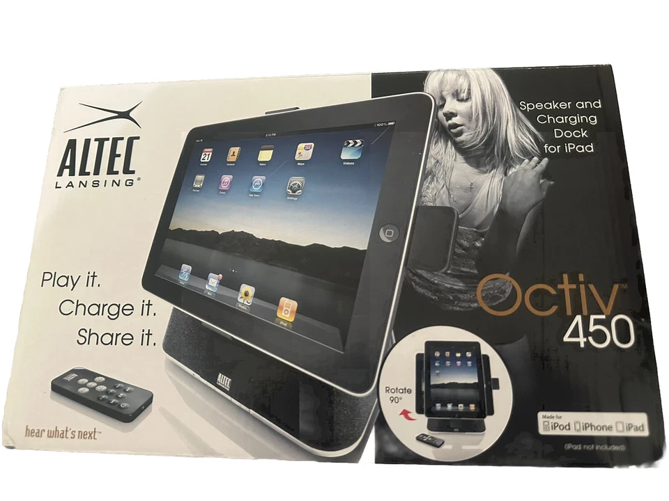 iPad Speaker Dock compatible with iPhone Altec Lansing Octiv Stage MP450 30-Pin - Image 1 of 4