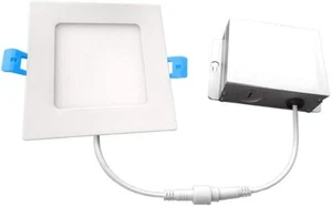 Euri Lighting Ultra-Slim LED Downlight 4000K Dimmable 9W 120V Pack of 12 - Picture 1 of 8