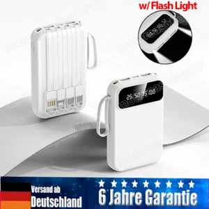 2025 90000mAh Portable Power Bank USB-C Schnellladegerät Akku Pack w/4 Kabel DE - Bild 1 von 19