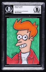 Futurama Philip J. Fry Original Art Sketch Card 1/1 BAS - Picture 1 of 2