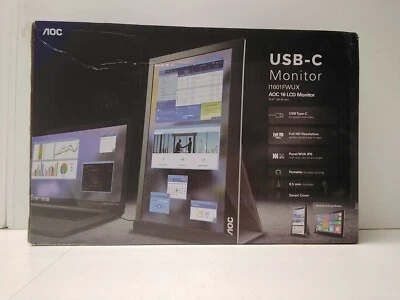 AOC I1601FWUX 15.6" USB-C powered portable monitor extremely slim Full HD - Image 1 of 4