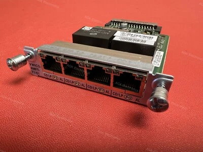 CISCO VWIC3-4MFT-T1/E1 4-Port T1/E1 Multiflex Trunk Voice/WAN Interface Card - Image 1 of 3