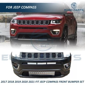 For 2017 2018 2019 2020 2021 Jeep Compass Front Bumper Grill and Fog lights - Picture 1 of 9