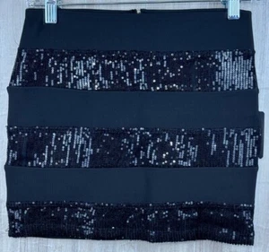 XXI Forever Skirt Women’s Size Small  Mini pencil Black Sequin Lined Party New - Picture 1 of 7