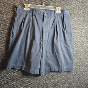 Pantalones Cortos Polo Ralph Lauren Tyler Para Hombre Talla 35 Plisados Azul Marino 100% Algodón - Imagen 1 de 7