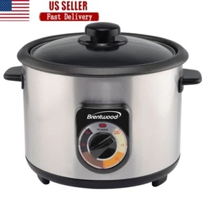 Stainless Steel Crunchy Rice Cooker 5 Cup Uncooked Timer Auto Warm Function Home - Picture 1 of 9
