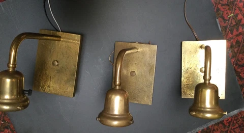Antique vintage cast brass wall sconces Cover