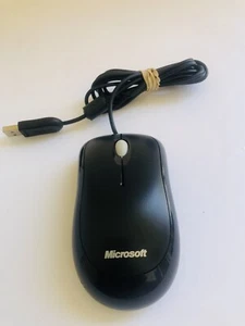 Black Microsoft Model MSK-1113 Basic Optical Mouse v2.0 USB Wired, Scroll - Picture 1 of 5