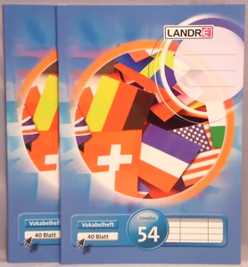 Landré 2 x Vokabelheft 40 Blatt Lineatur 54, 3 Spalten, A5, 80 g/qm NEU - Bild 1 von 2