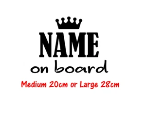 Custom Name on Board Car Decal Sticker LARGE Baby on Board Personalized Gift Kid - Picture 1 of 8