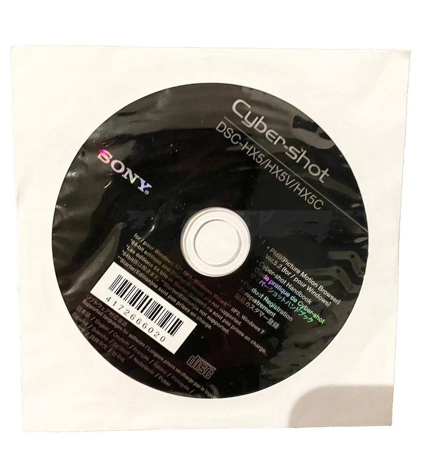 SONY Cybershot DSC-HX5 /HX5V /HX5C Printers and Drivers Disc Only - Image 1 of 1