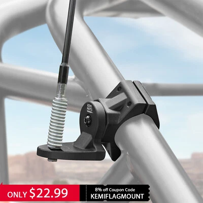 UTV Whip Flag Mount Holder 1.75"-2" Universal Adjustable for Polaris RZR Can Am - Image 1 of 4