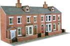 Metcalfe OO/HO Scale - Low Relief Red Bricked Terraced House Fronts - PO274