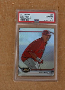 MIKE TROUT 2012 FINEST REFRACTORS #78 GEM MINT PSA 10 - Picture 1 of 2