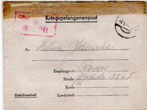 POLAND Germany Occupation WW2 Cover POW/CONCENTRATION CAMP WOLDENBERG 1944 EP654 - Picture 1 of 4