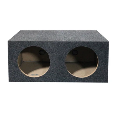 Q POWER QPower Dual 12″ Sealed Heavy Duty Square Empty Woofer Box QMPSQ12E