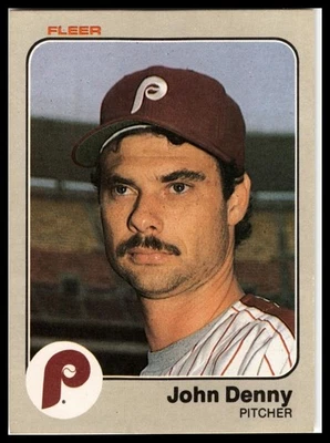 1983 Fleer #158 John Denny - Image 1 of 2