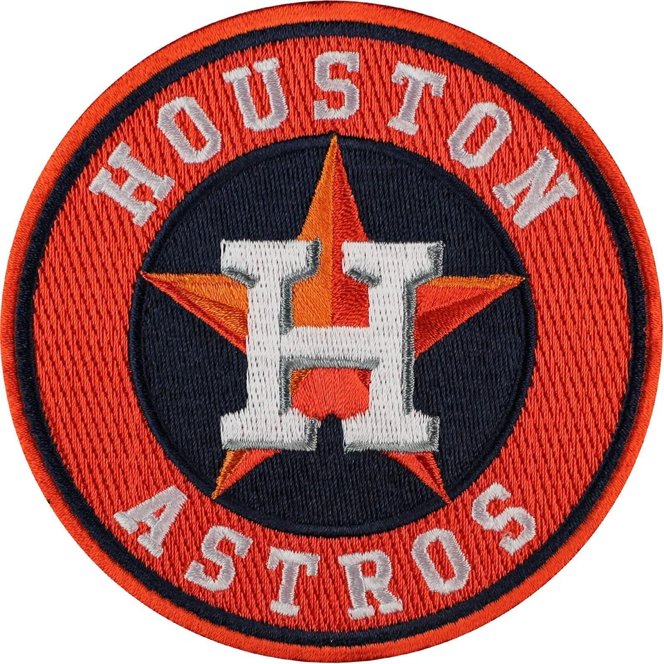 Houston Astros Alternate Orange Round Home Logo Official Jersey Sleeve Patch MLB - Imagem 1 de 1