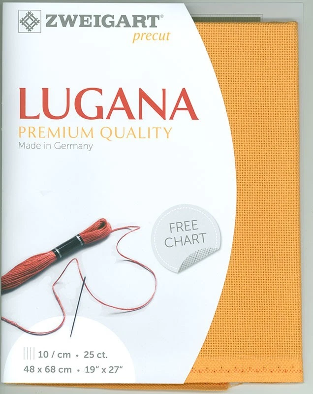 Tela precortada Zweistik 25ct Lugana naranja persa 3835-2112 pre Foto 1 de 1