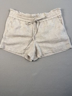 LOFT  Pull On Shorts Beige Linen Blend  Size Medium - Image 1 of 4