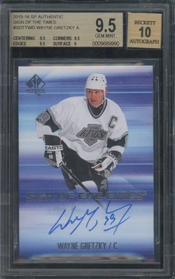 2015 SP Authentic SOTT-WG Wayne Gretzky Autograph Gem Mint BGS 9.5 10 Auto - Image 1 of 2