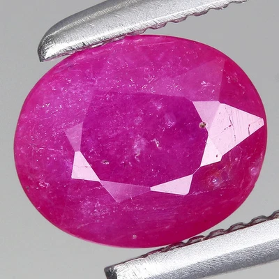Heated 0.53ct t.w 5.8x4.9mm Oval Natural Pinkish Red Ruby Gemstone, Tanzania - Image 1 of 4