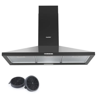 COMFEE Cappa Aspirante 90 cm PYRA17B 90 Nera Cappa Cucina con LED Sistema di