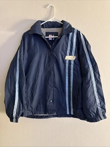 Women's Vintage Roxy Insulated Windbreaker 90's Jacket Full Zip Blue Size Large - Picture 1 of 12
