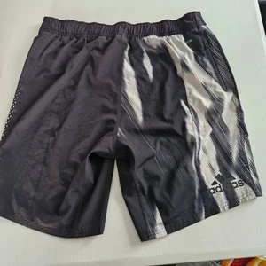 ADIDAS Sporthose Trainingshose kurze Hose schwarz weiß rot Gr. M/L (L steht drin - Bild 1 von 6