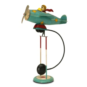Flying Ace Sky Hook 18" Airplane Metal Plane Balance Folk Art Teeter Totter Toy - Picture 1 of 2