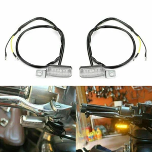 1 Paar Universal Motorrad Vorne Blinker Blinklicht Signallicht Chrome CH F3 - Picture 1 of 8