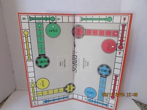 VTG 1950 PARKER BROTHERS SORRY SLIDE BOARD GAME BOARD ONLY STAIN IN CREASE - Picture 1 of 2
