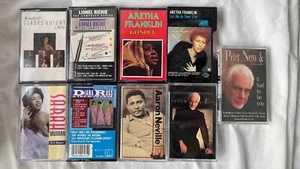 9 vtg Motown & Soul Tapes Aretha Franklin Gladys Lionel Diana Ross Peter Nero - Picture 1 of 3