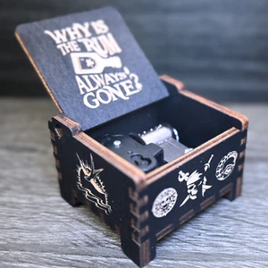 Pirates of the Caribbean Music Box Wood Automatic Wind-Up Custom Personalize - Picture 1 of 9